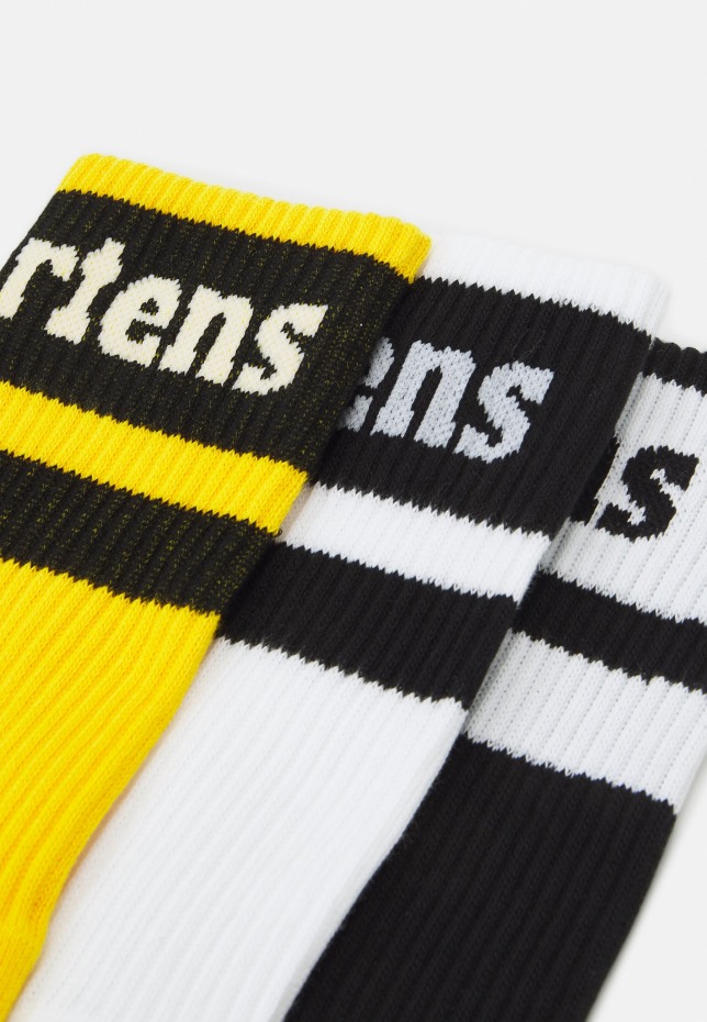 Dr Martens Greece Athletic Unisex κάλτσες 3 πακέτων μαύρες/άσπρες/κίτρινες