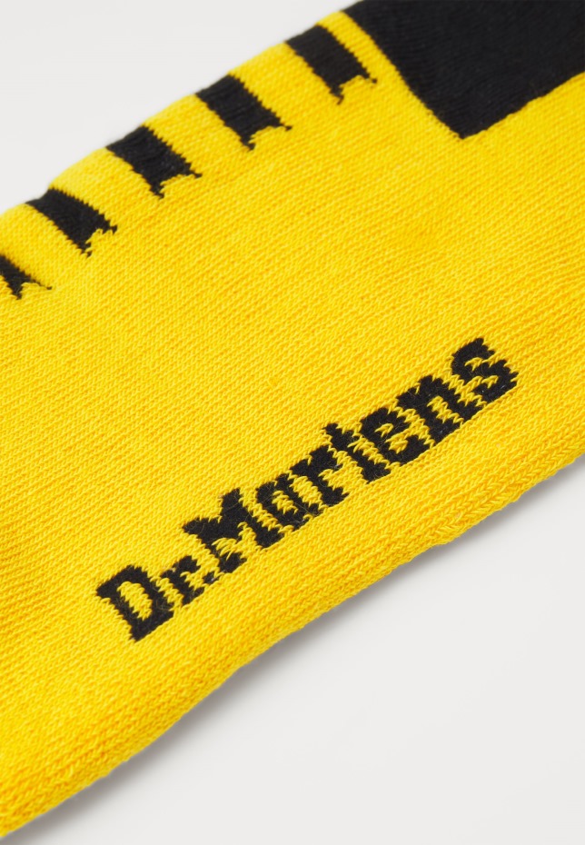 Dr Martens Greece διπλή κάλτσα Unisex κάλτσες κίτρινες/μαύρες