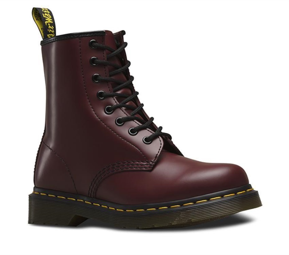 μποτάκια Dr.martens κεράσι κόκκινα λεία 1460 λεία