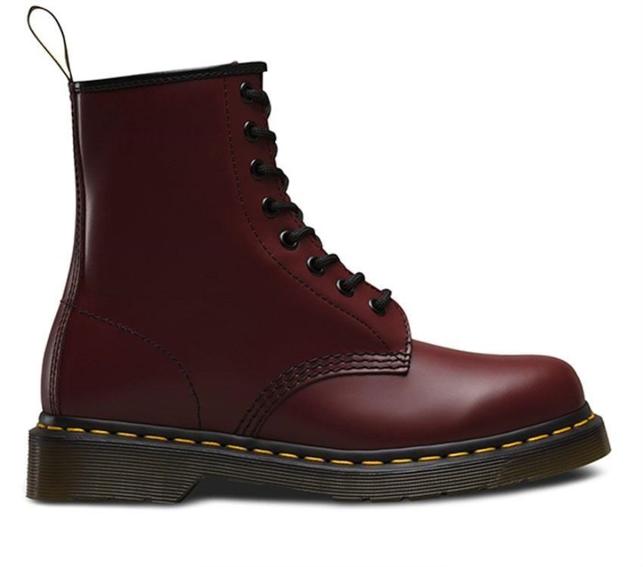 μποτάκια Dr.martens κεράσι κόκκινα λεία 1460 λεία