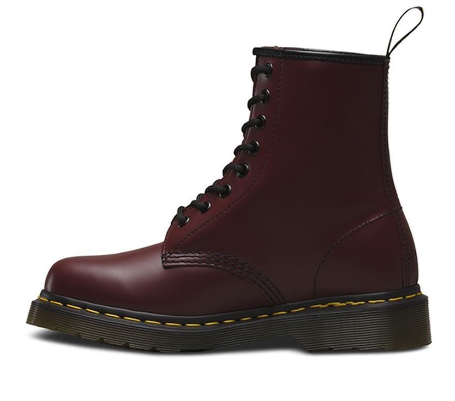 μποτάκια Dr.martens κεράσι κόκκινα λεία 1460 λεία