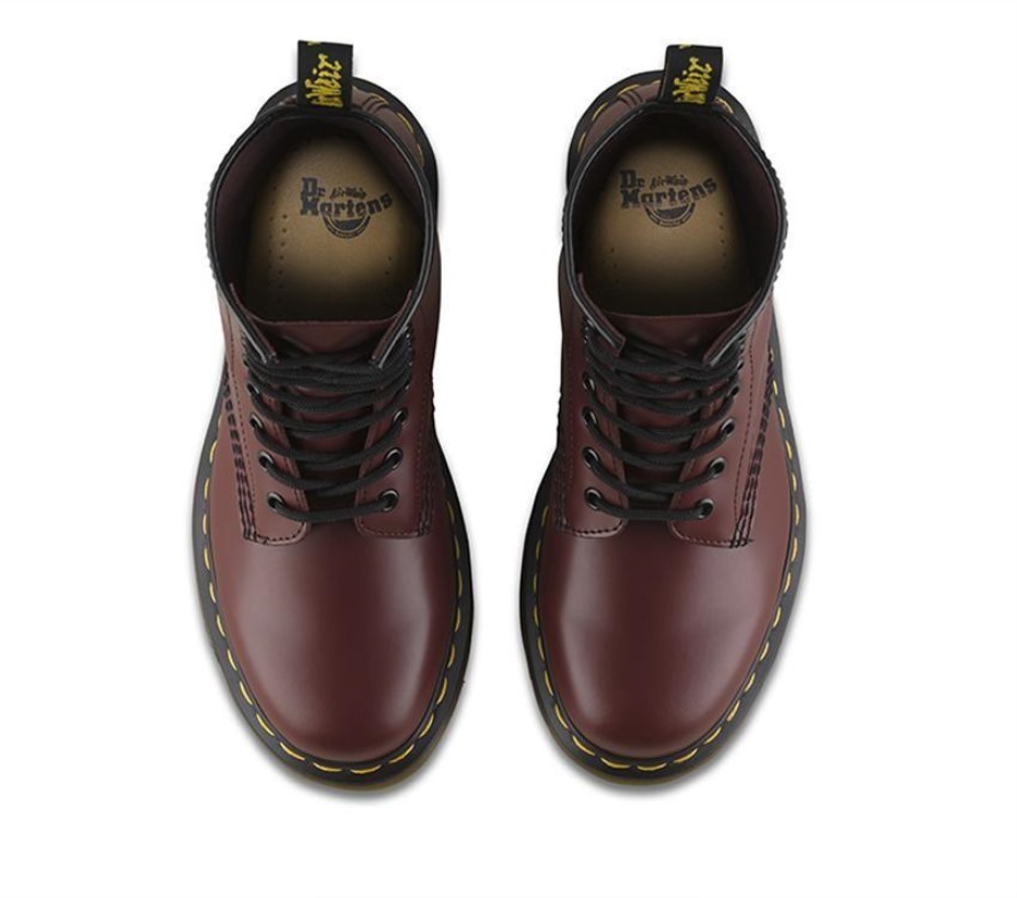μποτάκια Dr.martens κεράσι κόκκινα λεία 1460 λεία