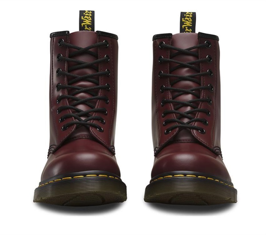 μποτάκια Dr.martens κεράσι κόκκινα λεία 1460 λεία