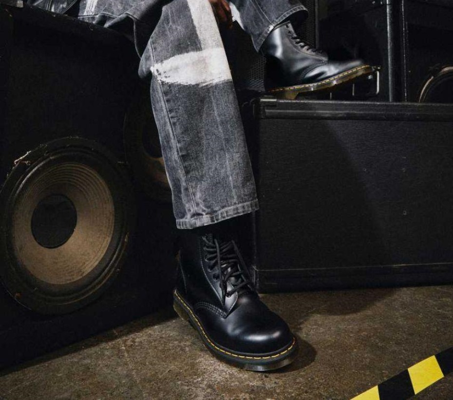 μποτάκια Dr.martens 1460 λεία μαύρα λεία
