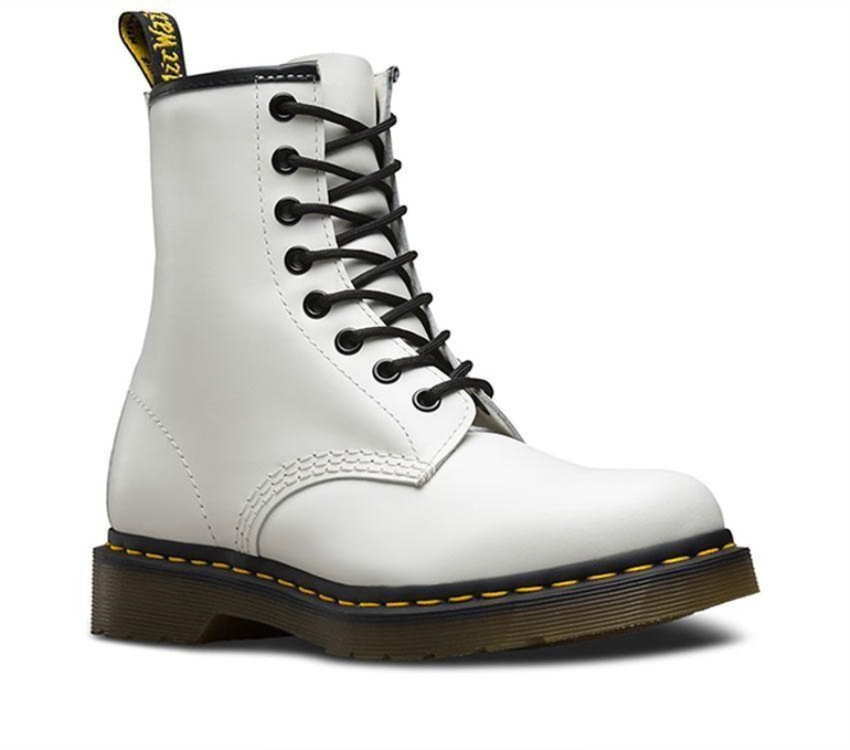 μποτάκια Dr.martens 1460 λεία λευκά λεία