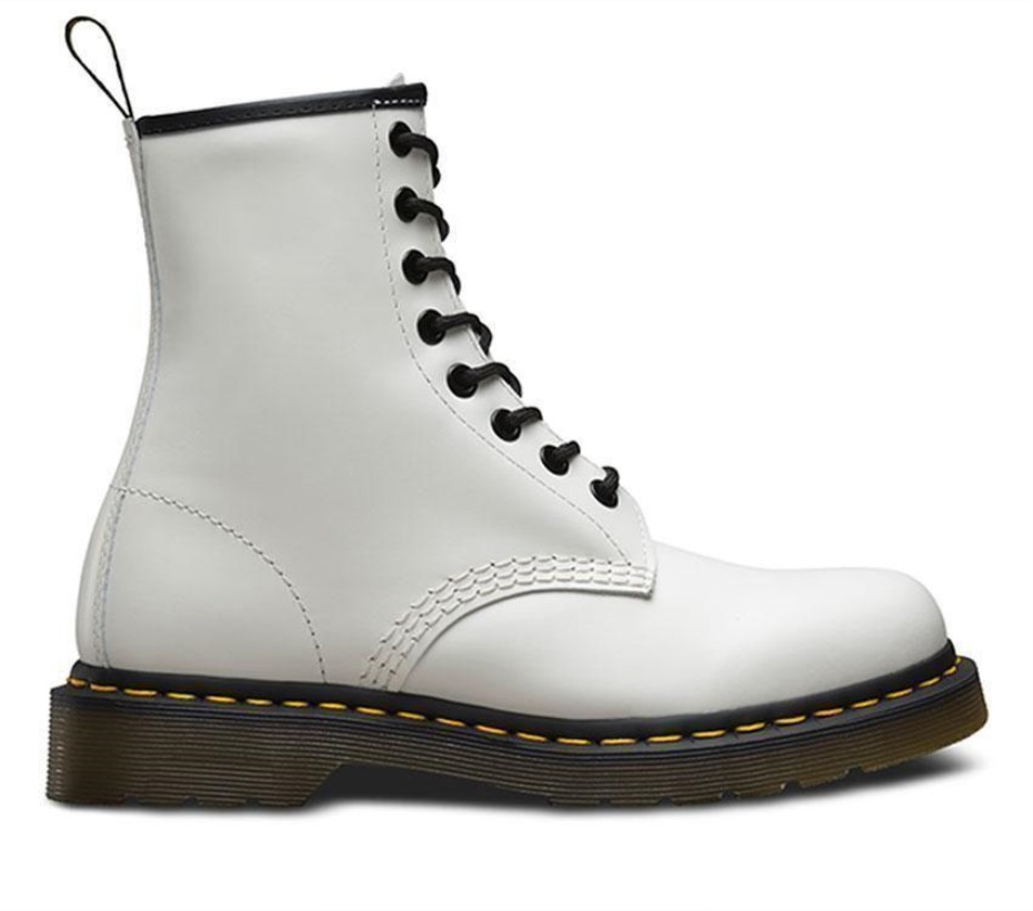μποτάκια Dr.martens 1460 λεία λευκά λεία