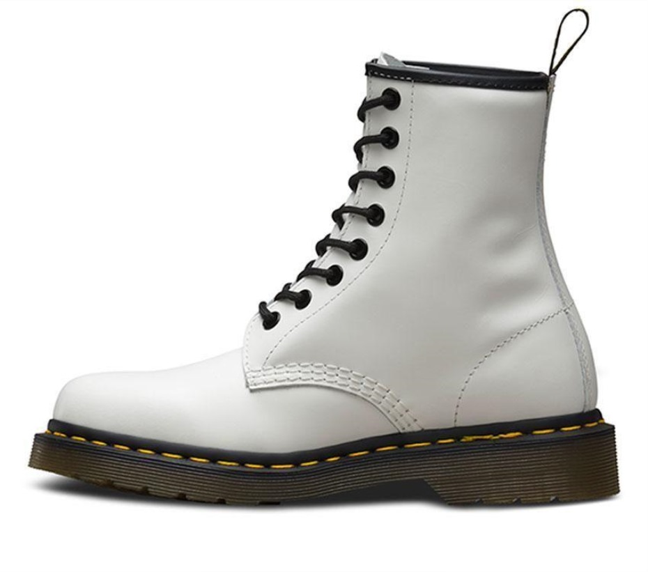 μποτάκια Dr.martens 1460 λεία λευκά λεία