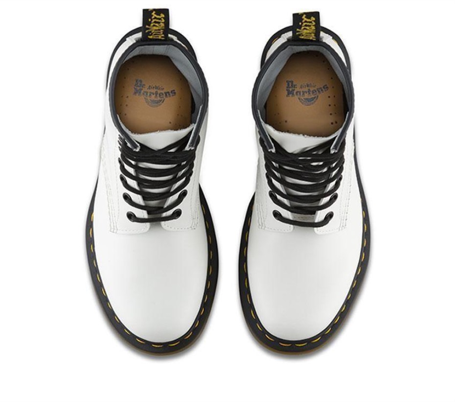 μποτάκια Dr.martens 1460 λεία λευκά λεία