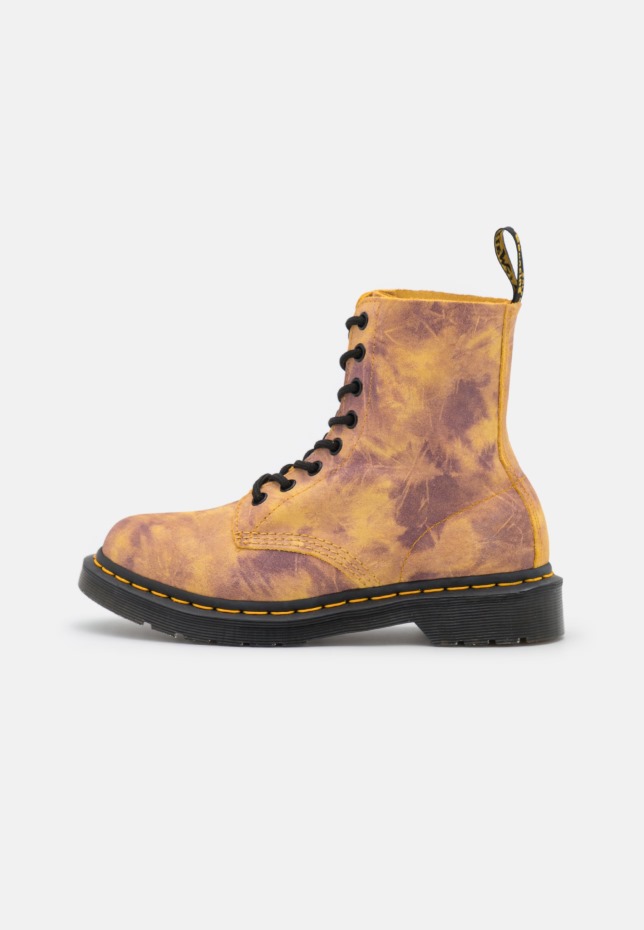 Dr Martens Greece 1460 Pascal Lace Up Ankle Boots Burnt Yellow/grunge