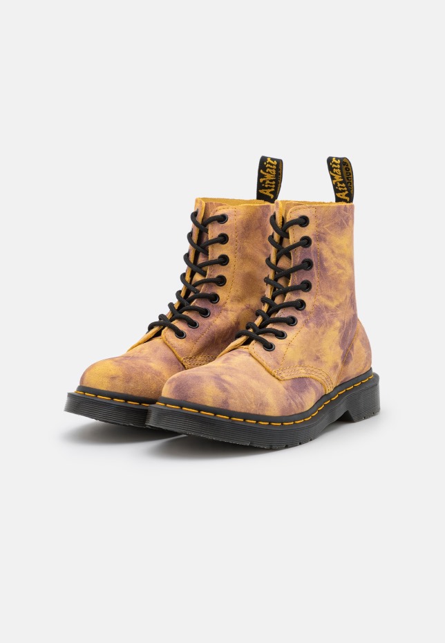 Dr Martens Greece 1460 Pascal Lace Up Ankle Boots Burnt Yellow/grunge