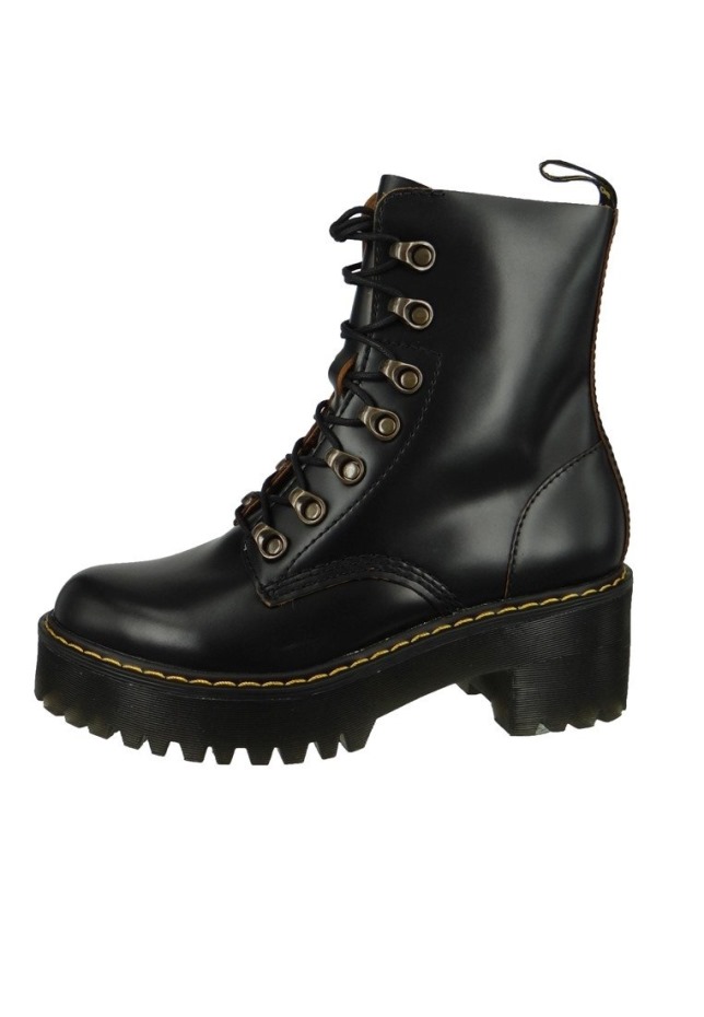 Dr Martens Greece μαύρα μποτάκια με κορδόνια Leona