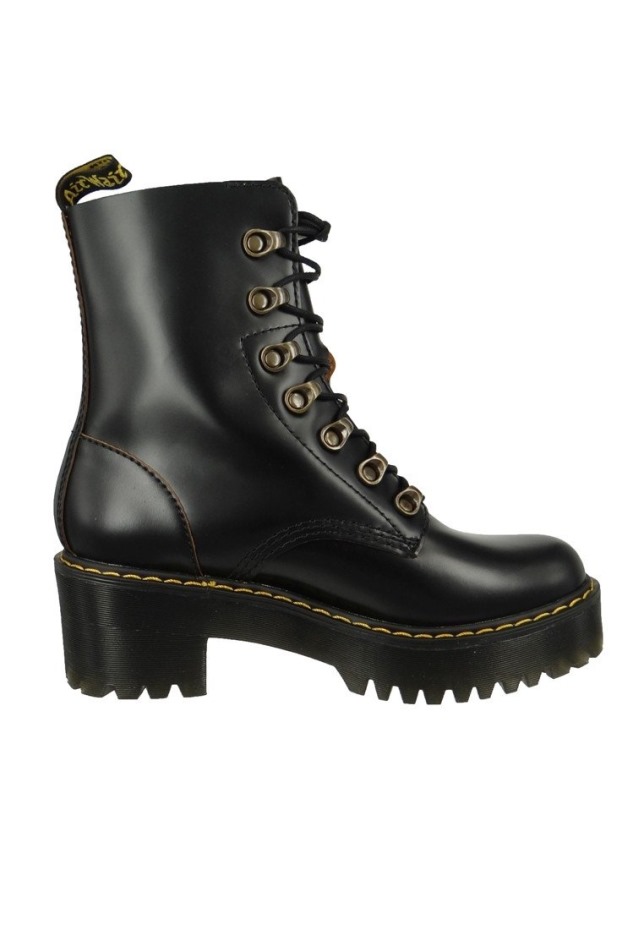 Dr Martens Greece μαύρα μποτάκια με κορδόνια Leona