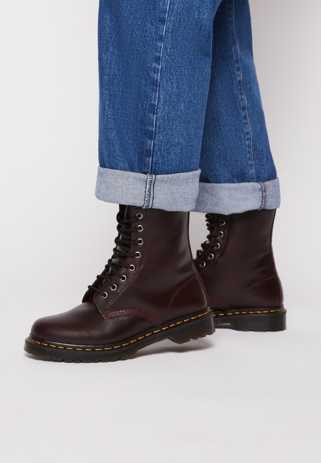 Dr Martens Greece 1460 Serena Lace Up Ankle Boots Oxblood