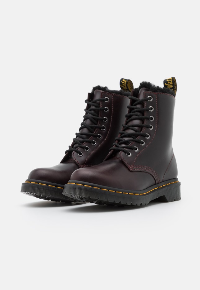 Dr Martens Greece 1460 Serena Lace Up Ankle Boots Oxblood