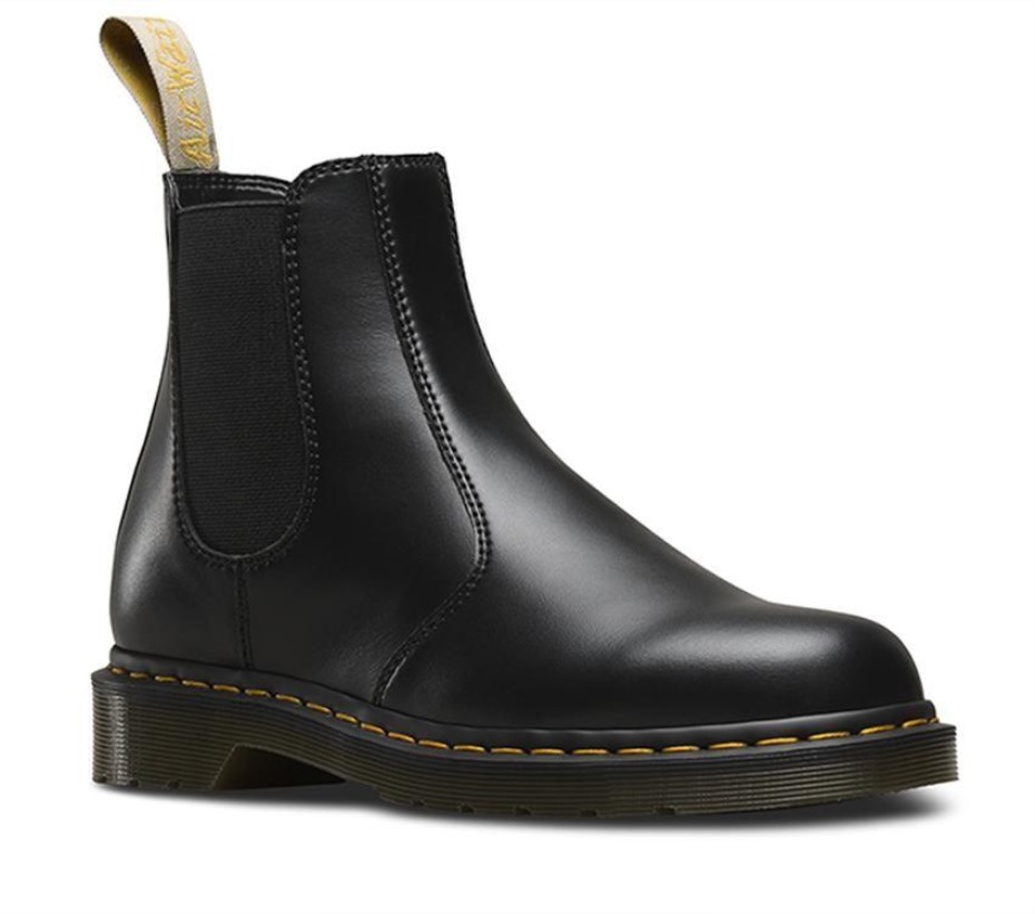 μαύρο Felix Rub Off Dr.martens μπότες Vegan 2976 Chelsea