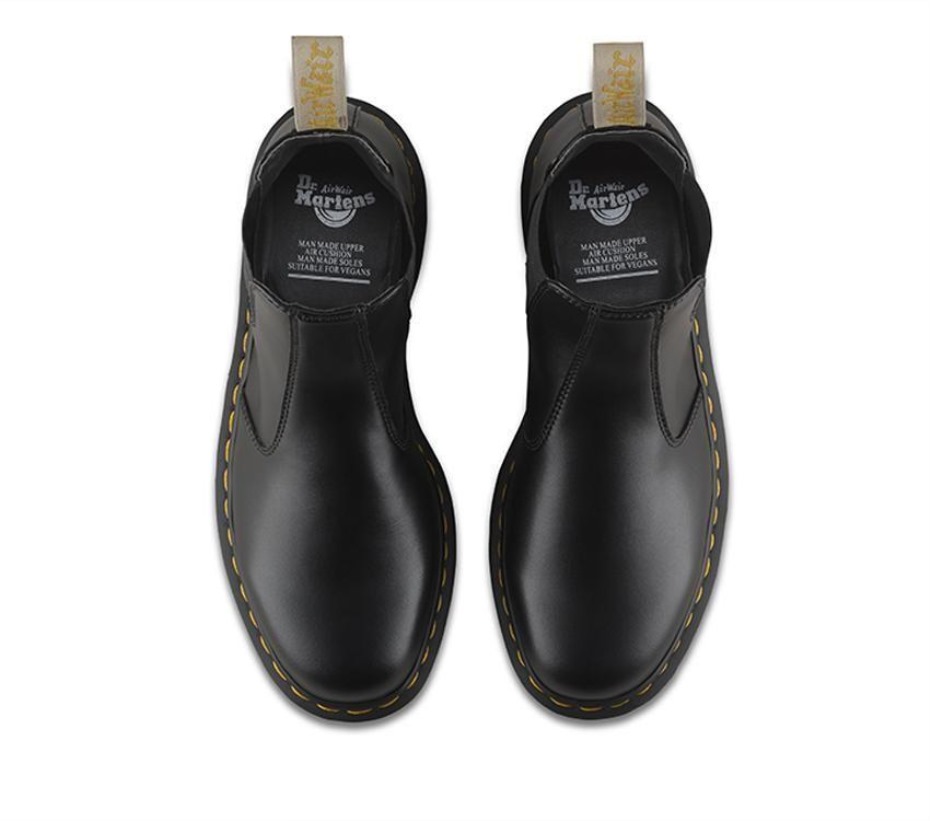 μαύρο Felix Rub Off Dr.martens μπότες Vegan 2976 Chelsea
