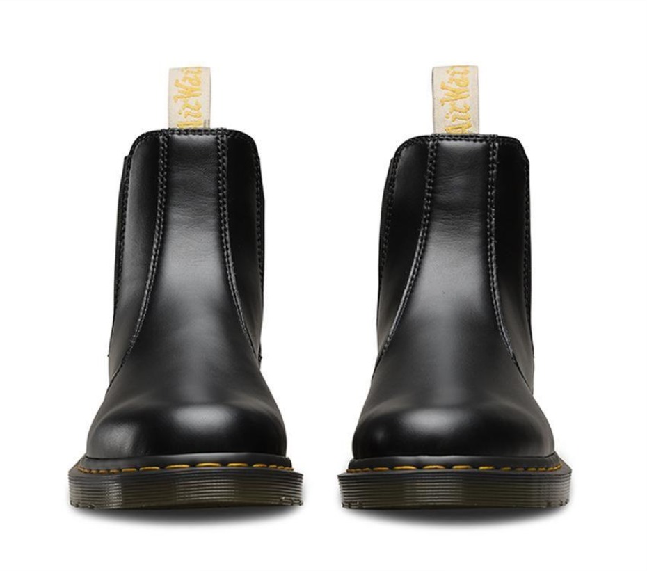 μαύρο Felix Rub Off Dr.martens μπότες Vegan 2976 Chelsea