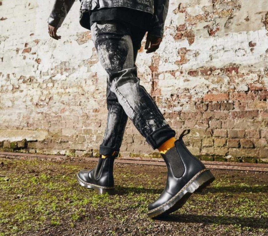 2976 λείες μπότες Dr.martens μαύρες λείες