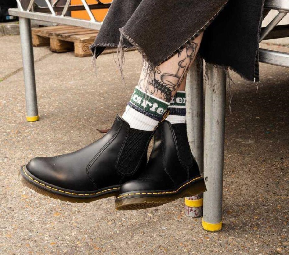 2976 λείες μπότες Dr.martens μαύρες λείες