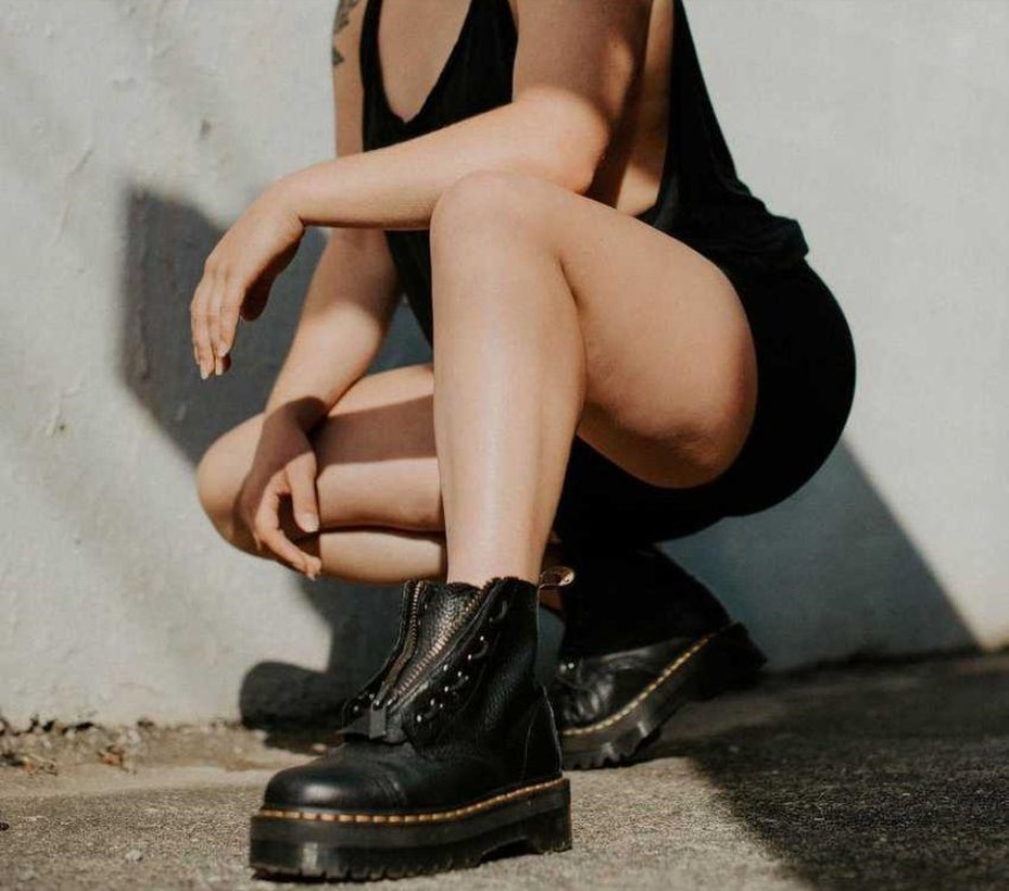 μαύρη θεία Sally Dr.martens μπότες Sinclair