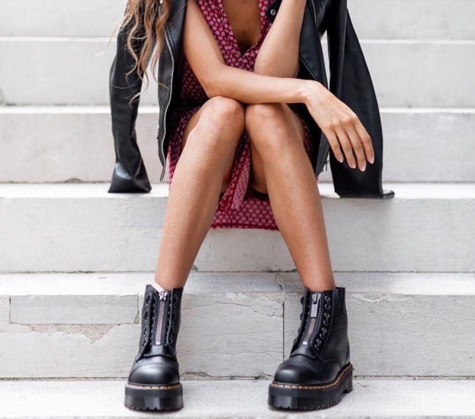 μαύρη θεία Sally Dr.martens μπότες Sinclair