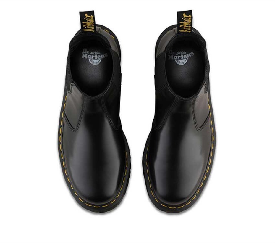 2976 Quad Dr.martens μποτάκια μαύρα γυαλισμένα λεία