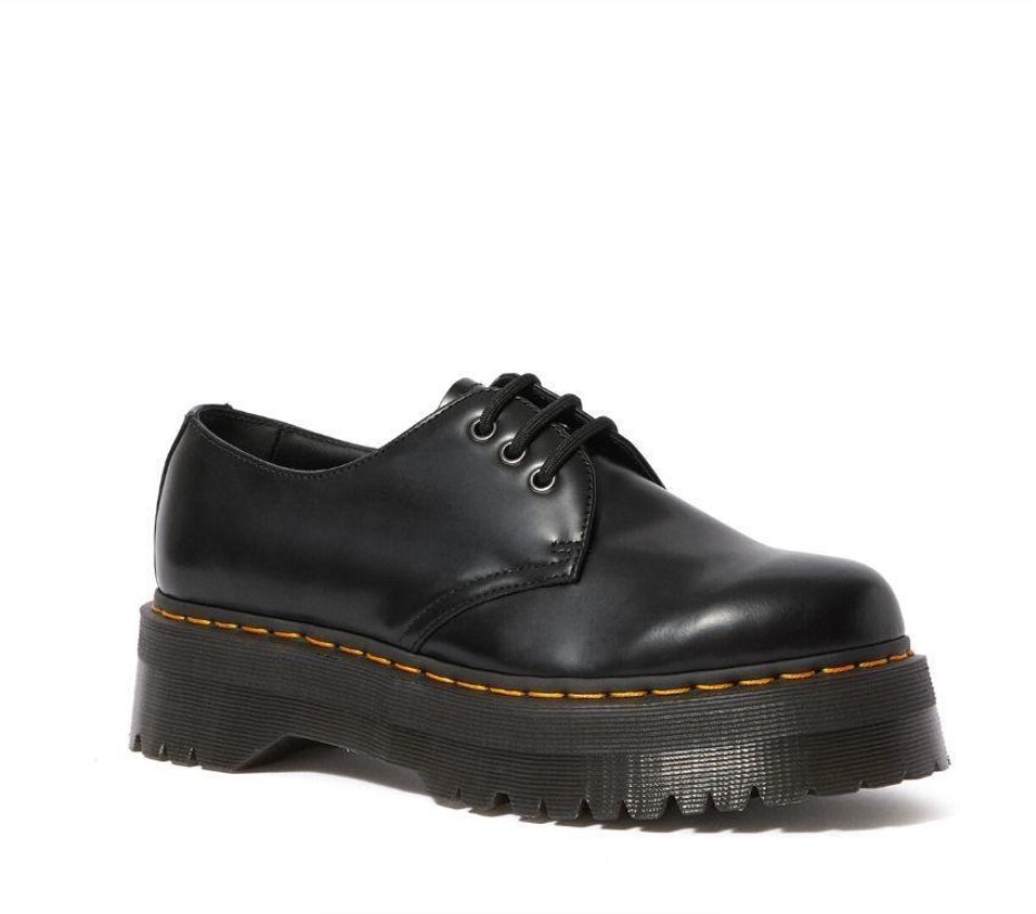 1461 Quad Polished Smooth Dr Martens Greece Black Polished Smooth