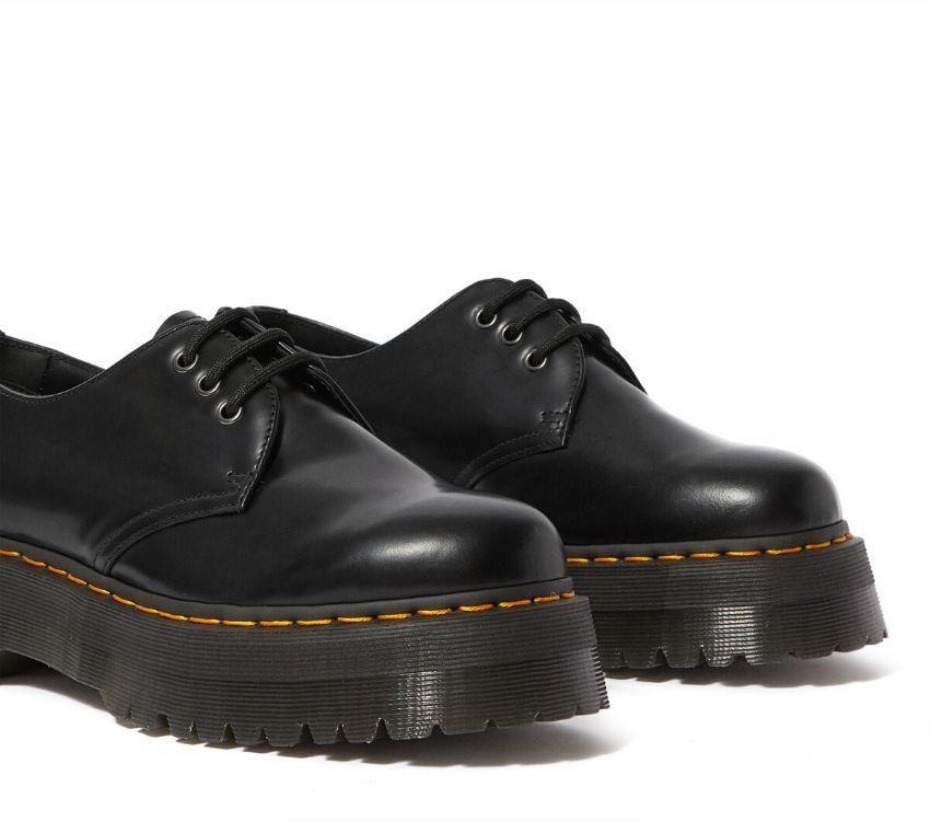 1461 Quad Polished Smooth Dr Martens Greece Black Polished Smooth