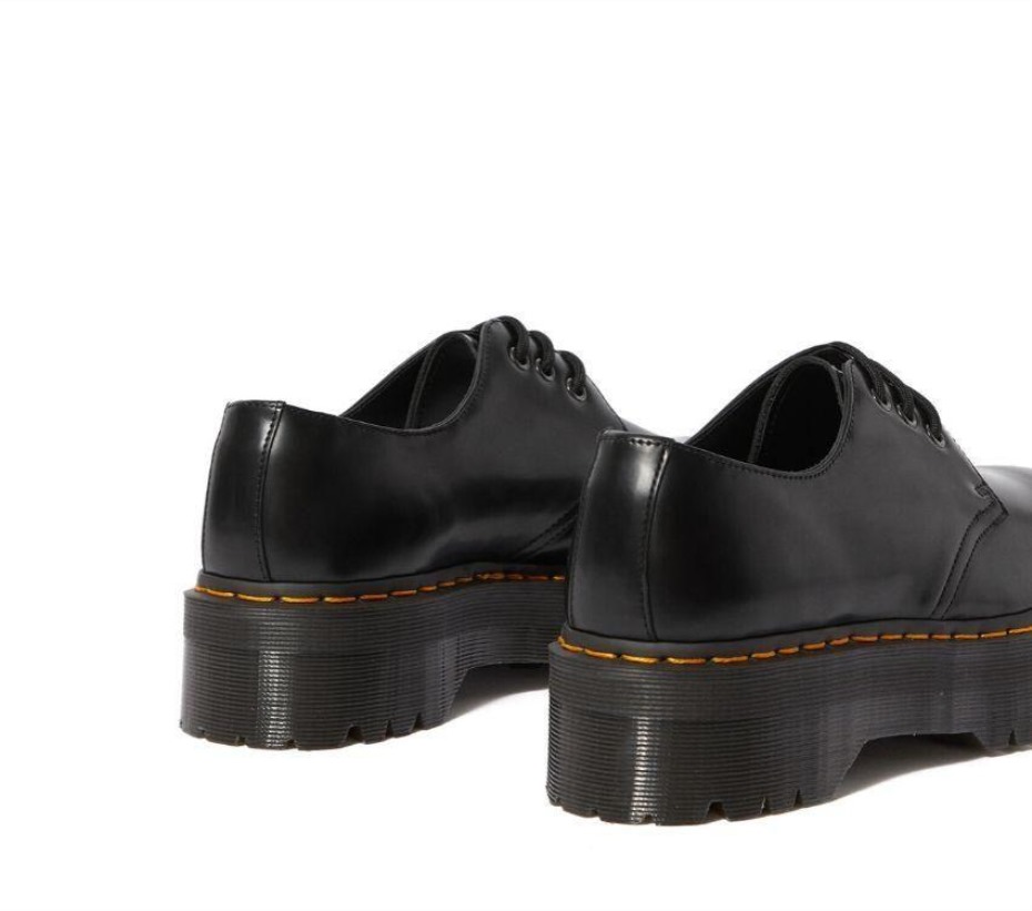 1461 Quad Polished Smooth Dr Martens Greece Black Polished Smooth