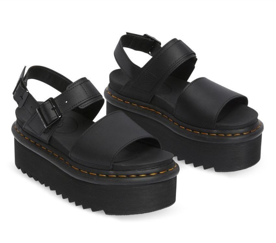 Dr Martens Greece Voss Quad Sandal Black Hydro