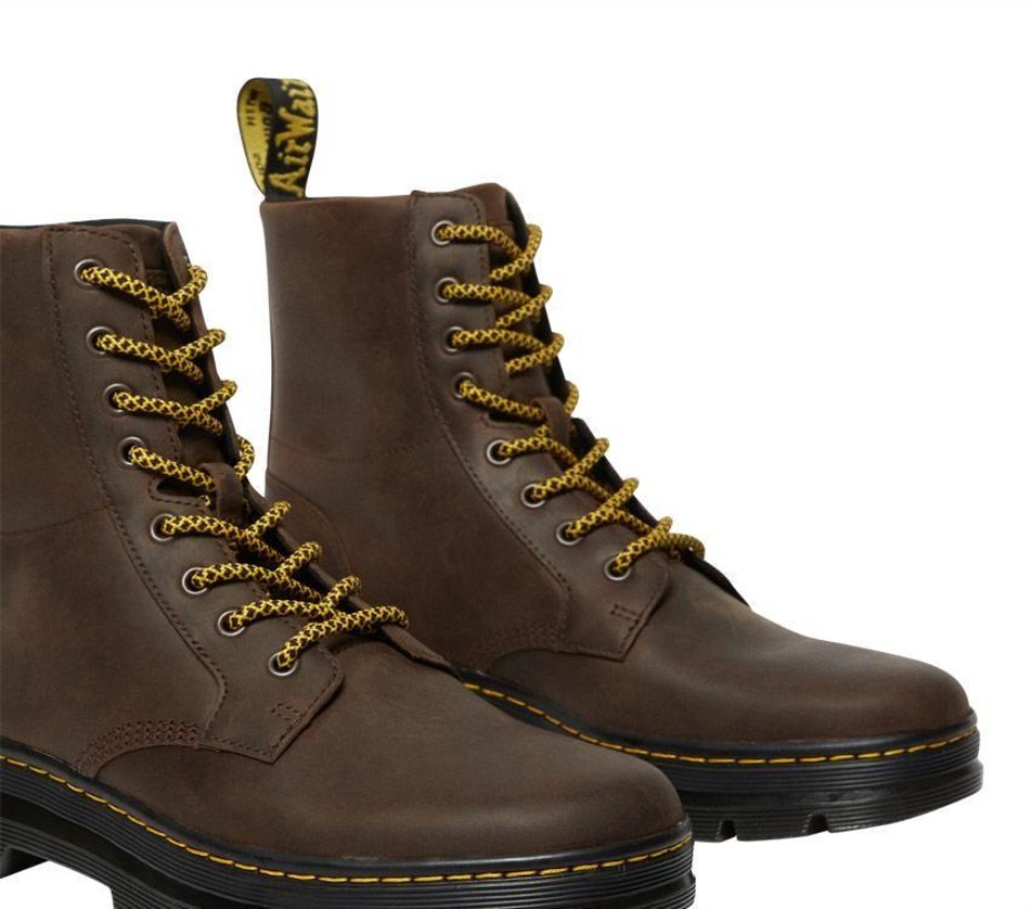 μπότες Dr.martens χτένες τρελό άλογο μποτάκι σκούρο καφέ τρελό άλογο