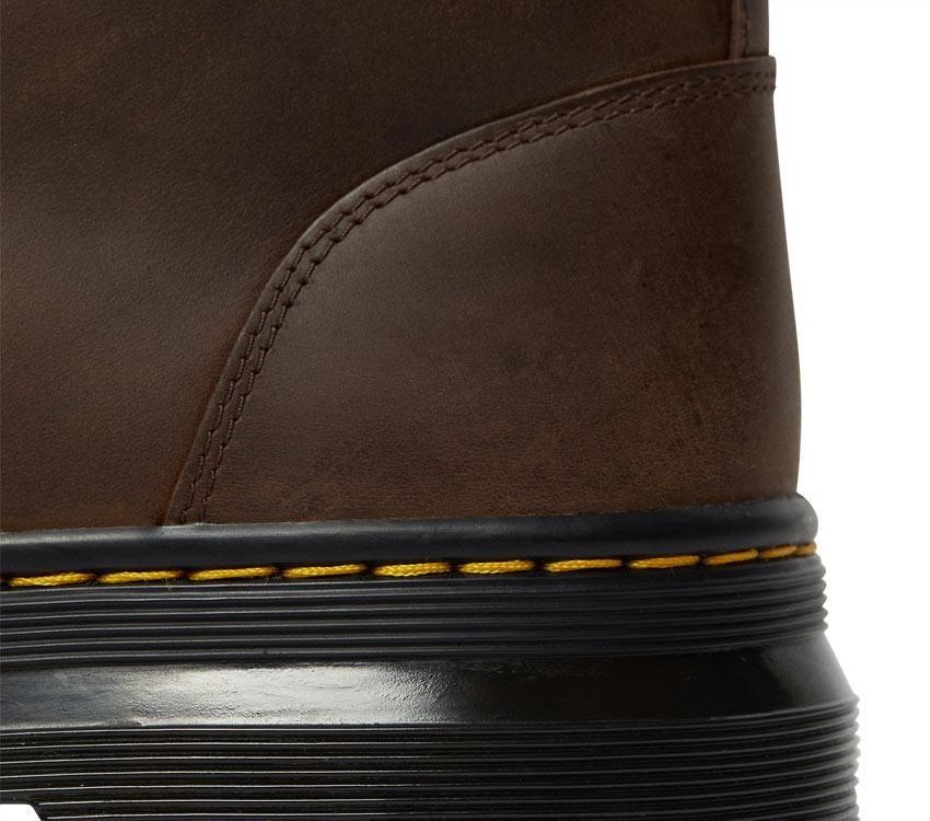 μπότες Dr.martens χτένες τρελό άλογο μποτάκι σκούρο καφέ τρελό άλογο