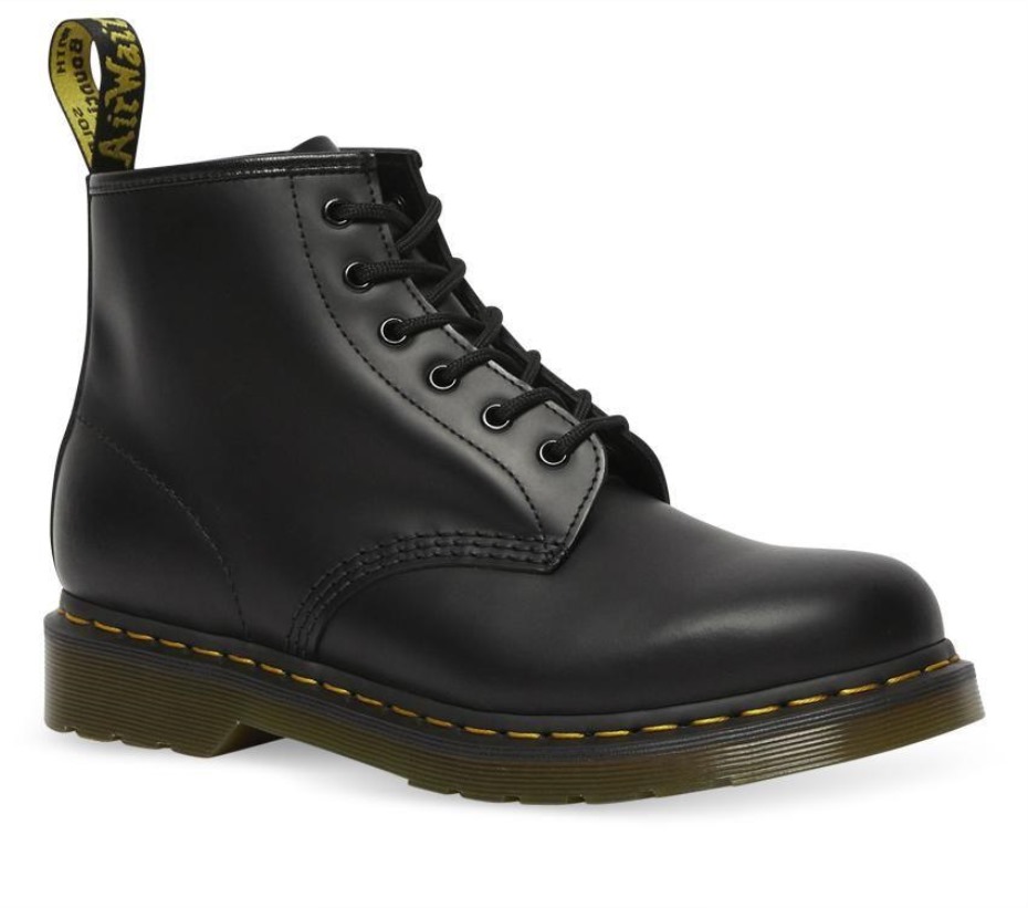 μαύρη λεία 101 λεία μπότα 6 ματιών Dr Martens ελλάδα