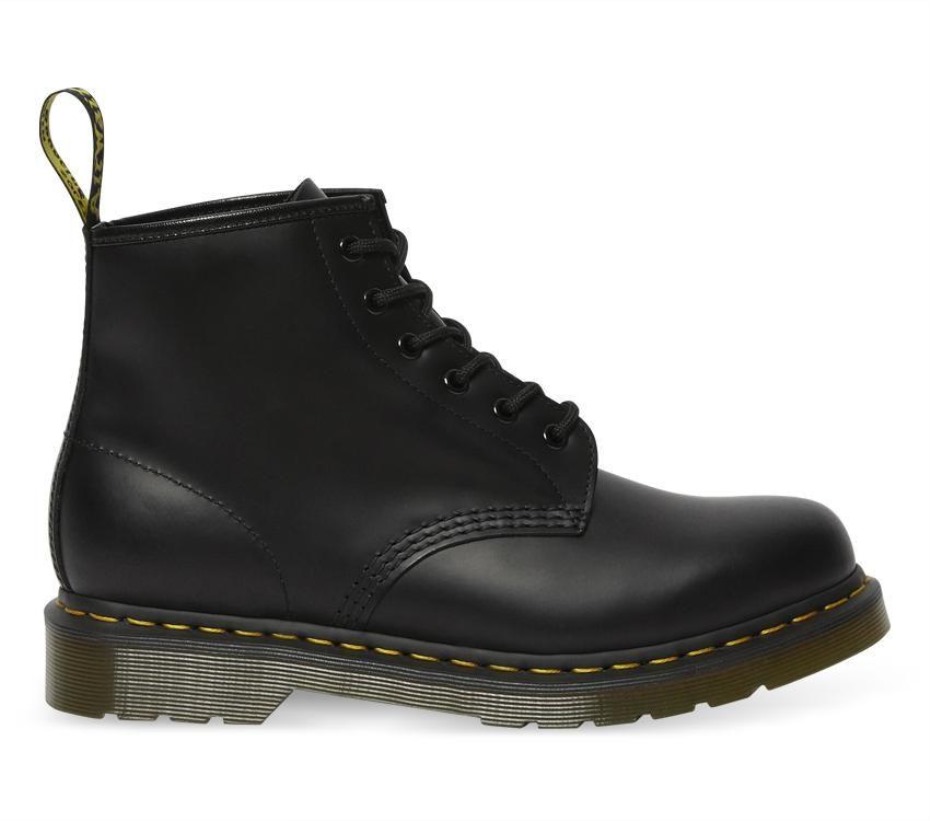 μαύρη λεία 101 λεία μπότα 6 ματιών Dr Martens ελλάδα