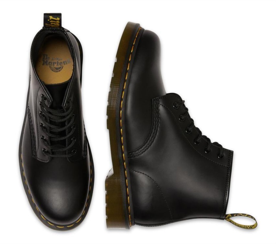 μαύρη λεία 101 λεία μπότα 6 ματιών Dr Martens ελλάδα
