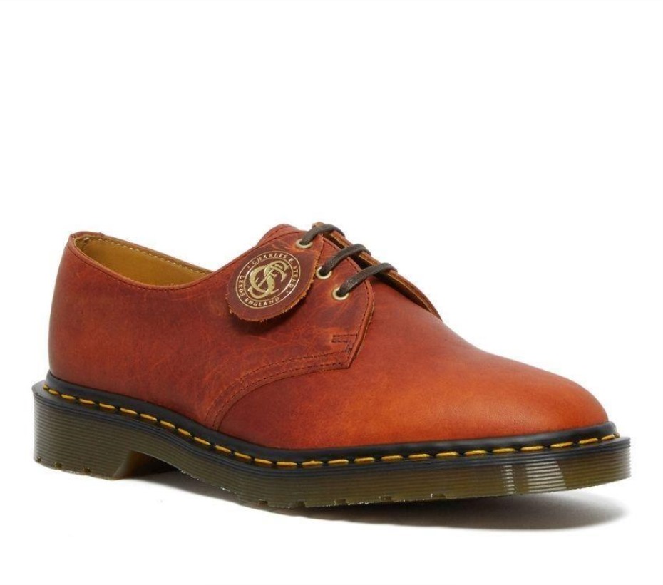 Dr Martens Greece 1461 λαδοδερμα Oxford σκούρο μαύρισμα
