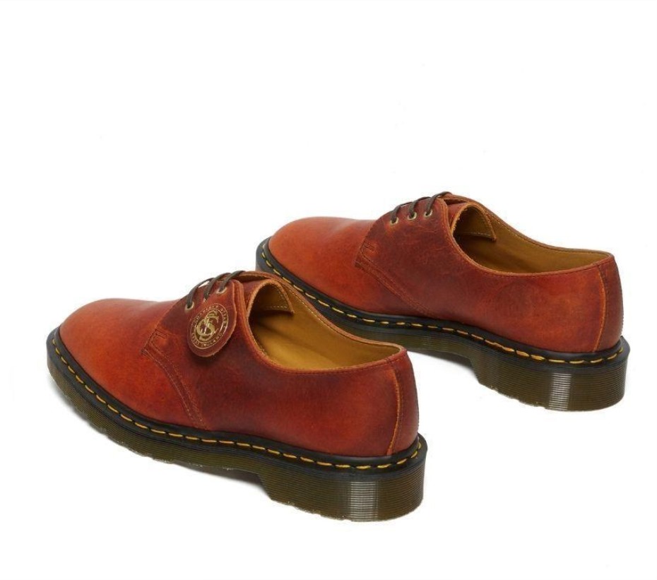 Dr Martens Greece 1461 λαδοδερμα Oxford σκούρο μαύρισμα
