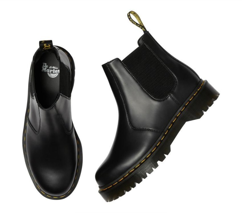 2976 Bex Chelsea μποτάκι μαύρες λείες μπότες Dr.martens
