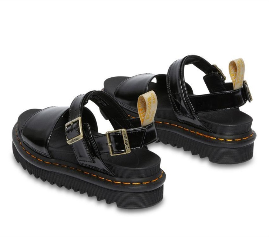 Dr Martens Greece Vegan Voss λουράκι πέδιλο μαύρο
