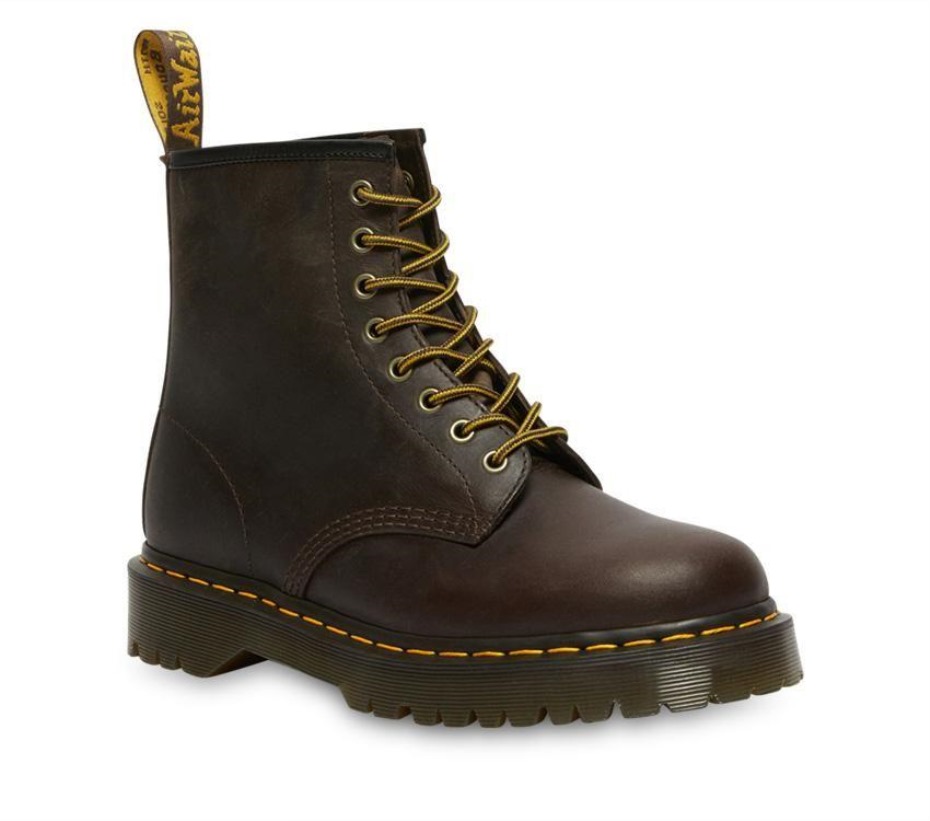 μπότες Dr.martens 1460 Bex τρελό άλογο σκούρο καφέ τρελό άλογο