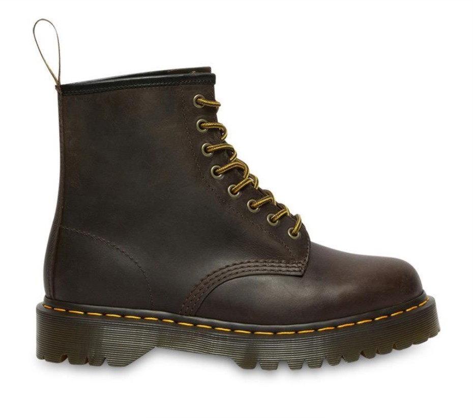 μπότες Dr.martens 1460 Bex τρελό άλογο σκούρο καφέ τρελό άλογο