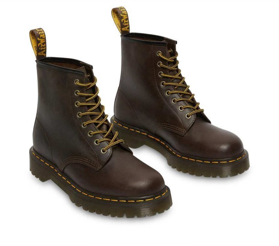 μπότες Dr.martens 1460 Bex τρελό άλογο σκούρο καφέ τρελό άλογο