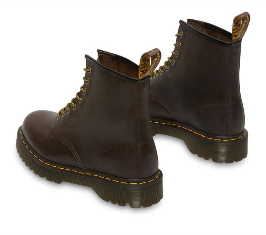 μπότες Dr.martens 1460 Bex τρελό άλογο σκούρο καφέ τρελό άλογο
