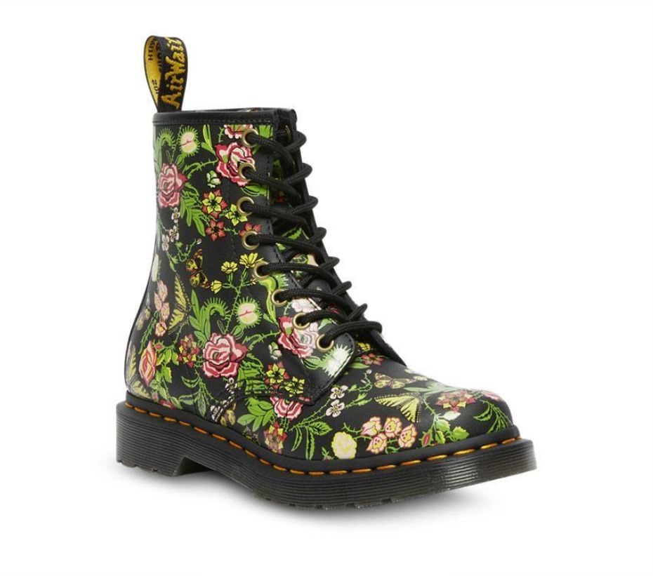 μπότες Dr.martens 1460 Floral Bloom Bloom (μαύρη βάση)