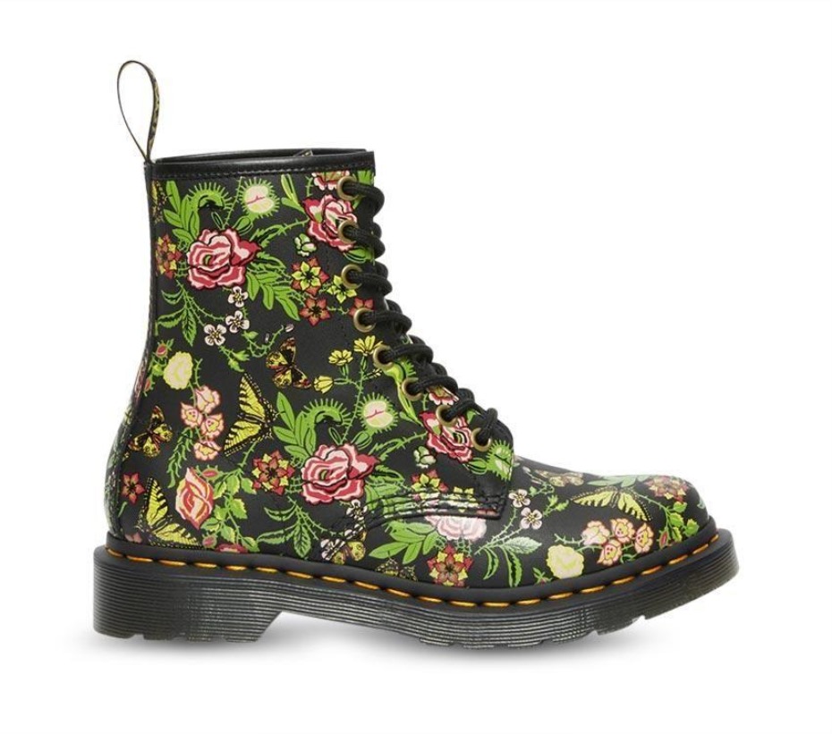 μπότες Dr.martens 1460 Floral Bloom Bloom (μαύρη βάση)