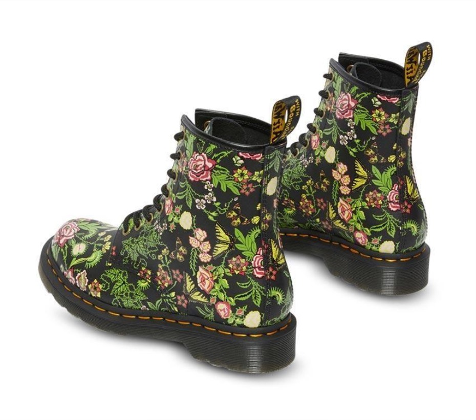 μπότες Dr.martens 1460 Floral Bloom Bloom (μαύρη βάση)