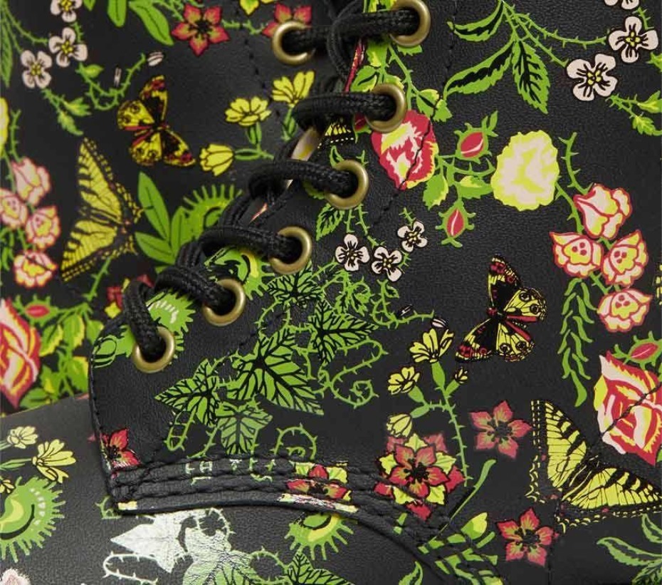 μπότες Dr.martens 1460 Floral Bloom Bloom (μαύρη βάση)