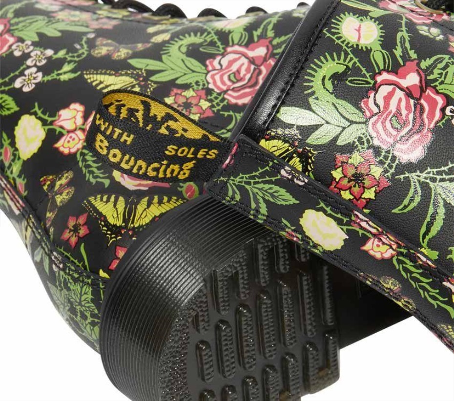 μπότες Dr.martens 1460 Floral Bloom Bloom (μαύρη βάση)