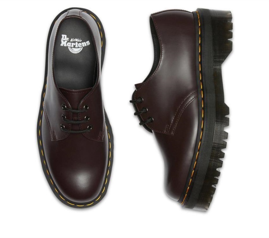 1461 Quad γυαλισμένο λεία παλιά Oxblood Dr Martens Greece