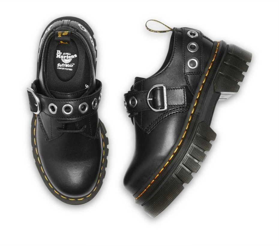 μαύρες μπότες Hardware πλατφόρμας Audrick Dr.martens